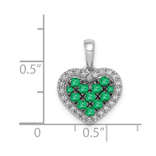 Gemstone and Diamond Heart Pendants