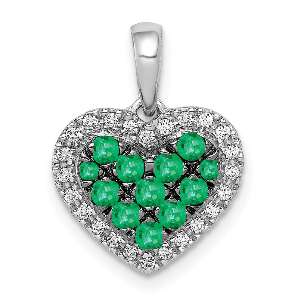 Gemstone and Diamond Heart Pendants