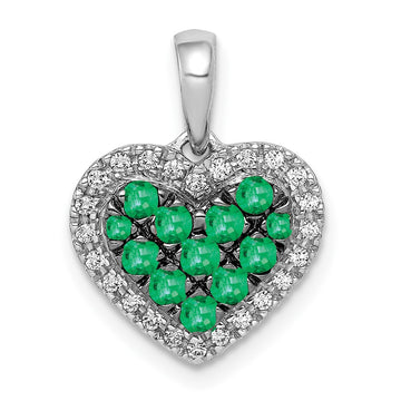 Gemstone and Diamond Heart Pendants