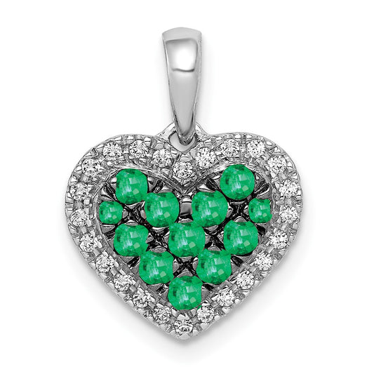 Gemstone and Diamond Heart Pendants