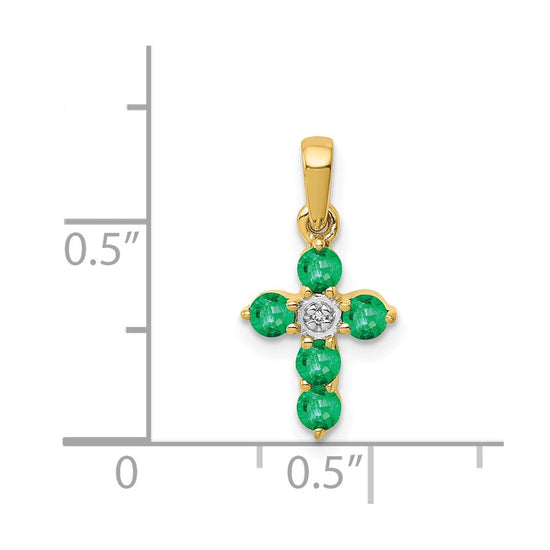 Gemstone and Diamond Cross Pendants
