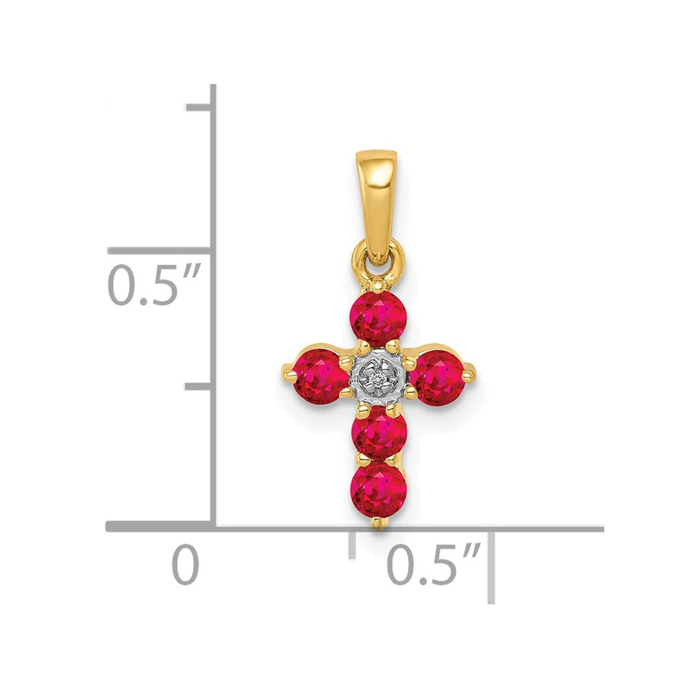 Gemstone and Diamond Cross Pendants