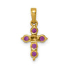 Gemstone and Diamond Cross Pendants