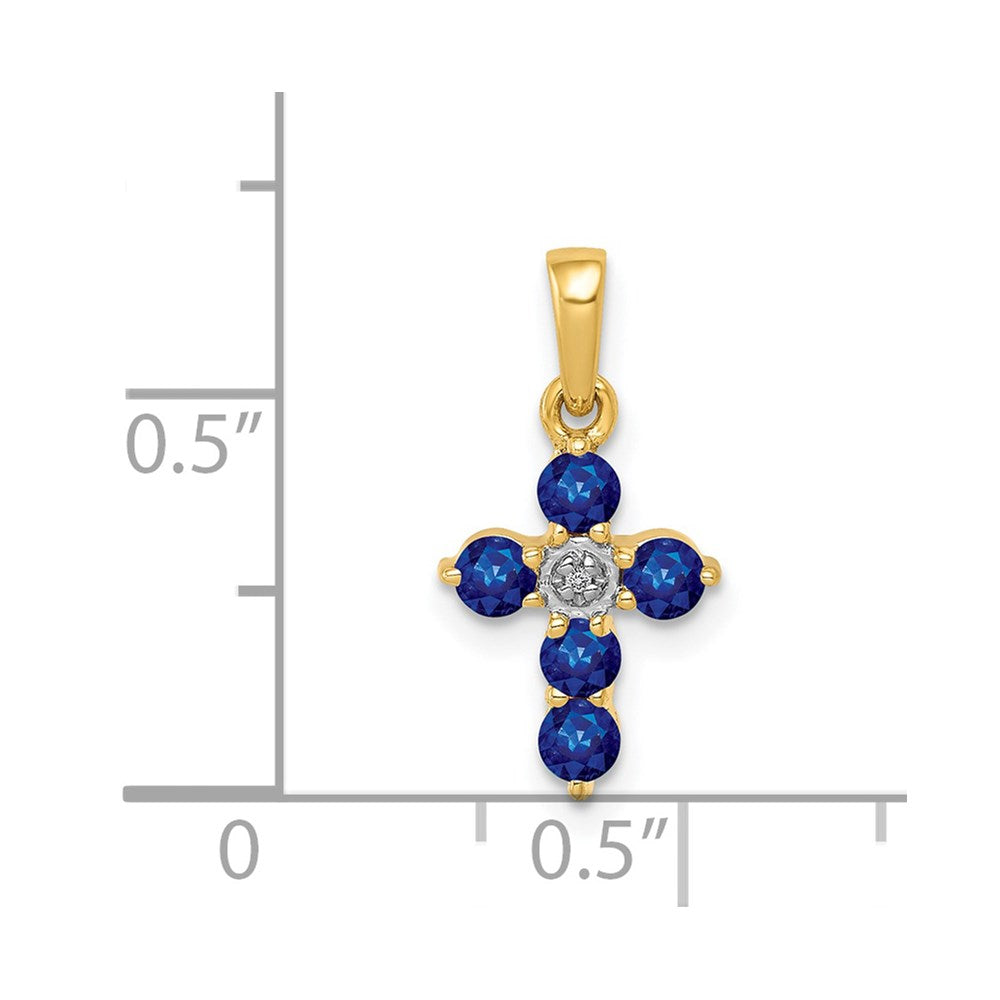Gemstone and Diamond Cross Pendants