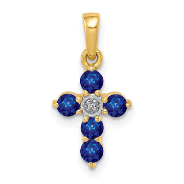 Gemstone and Diamond Cross Pendants