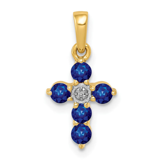 Gemstone and Diamond Cross Pendants