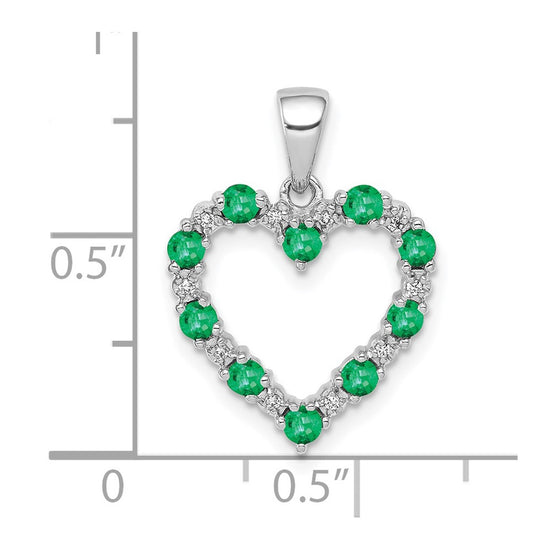 Gemstone and Diamond Heart Pendants