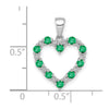 Gemstone and Diamond Heart Pendants