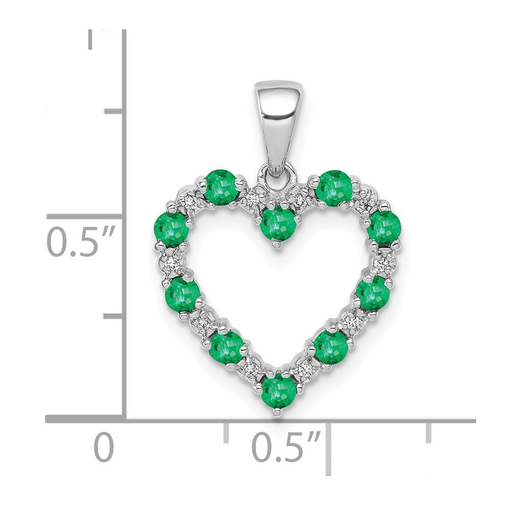Gemstone and Diamond Heart Pendants