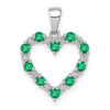 Gemstone and Diamond Heart Pendants