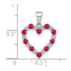 Gemstone and Diamond Heart Pendants
