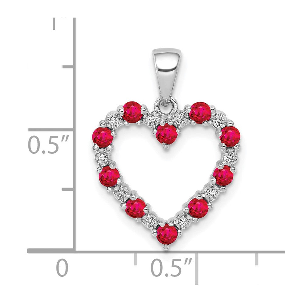 Gemstone and Diamond Heart Pendants