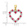Gemstone and Diamond Heart Pendants