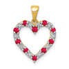 Gemstone and Diamond Heart Pendants