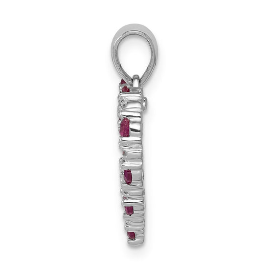 Gemstone and Diamond Heart Pendants
