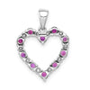 Gemstone and Diamond Heart Pendants