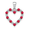 Gemstone and Diamond Heart Pendants