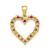 Gemstone and Diamond Heart Pendants