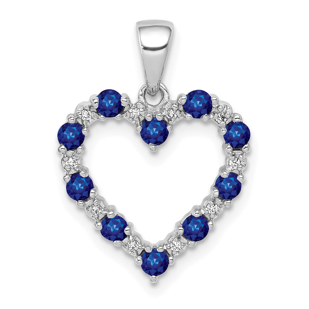 Gemstone and Diamond Heart Pendants