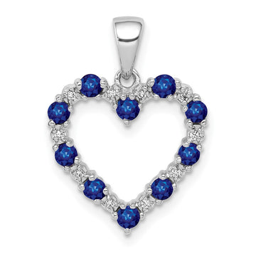 Gemstone and Diamond Heart Pendants