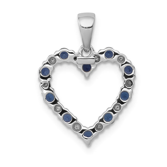 Gemstone and Diamond Heart Pendants