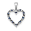 Gemstone and Diamond Heart Pendants