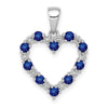 Gemstone and Diamond Heart Pendants