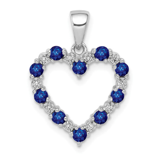 Gemstone and Diamond Heart Pendants