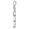 Heart Gemstone and Diamond Cross Pendants