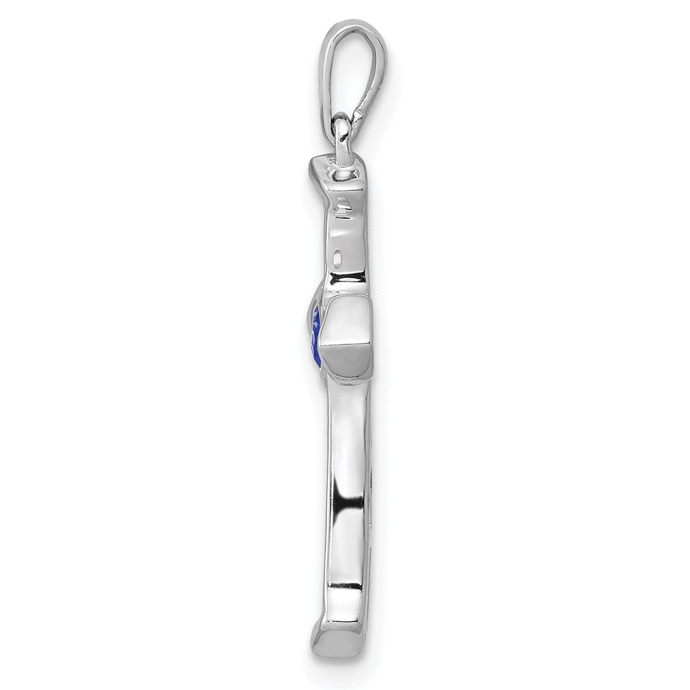 Heart Gemstone and Diamond Cross Pendants