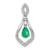 Gemstone and Diamond Teardrop Dangle Pendants