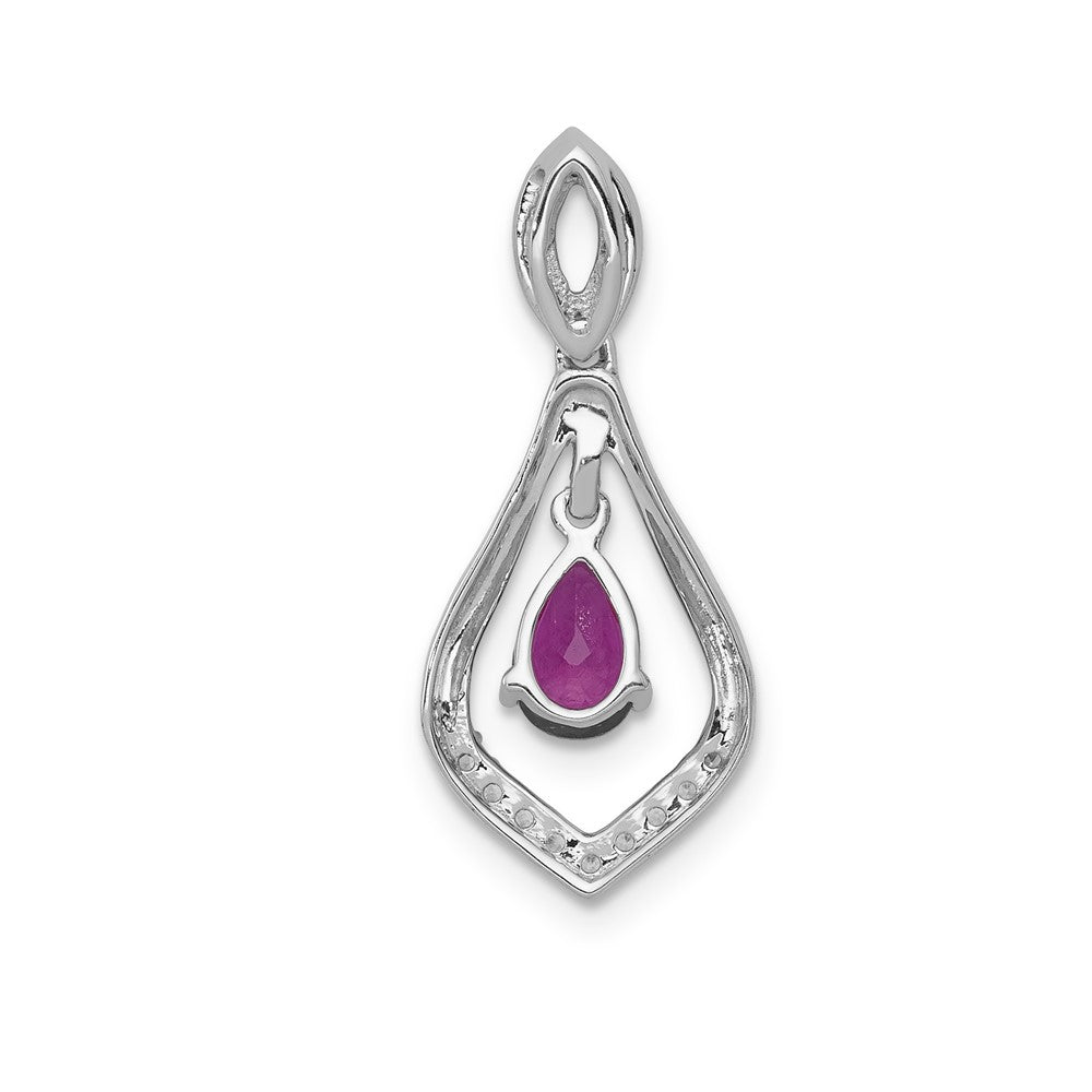 Gemstone and Diamond Teardrop Dangle Pendants