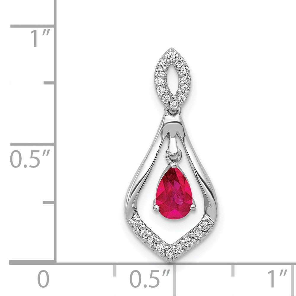 Gemstone and Diamond Teardrop Dangle Pendants