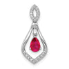 Gemstone and Diamond Teardrop Dangle Pendants