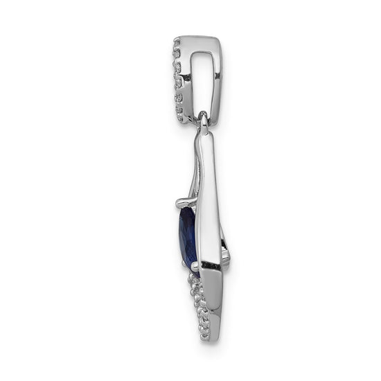 Gemstone and Diamond Teardrop Dangle Pendants