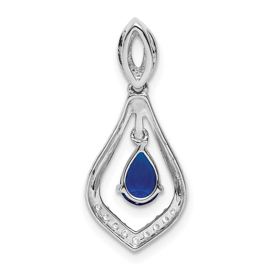 Gemstone and Diamond Teardrop Dangle Pendants