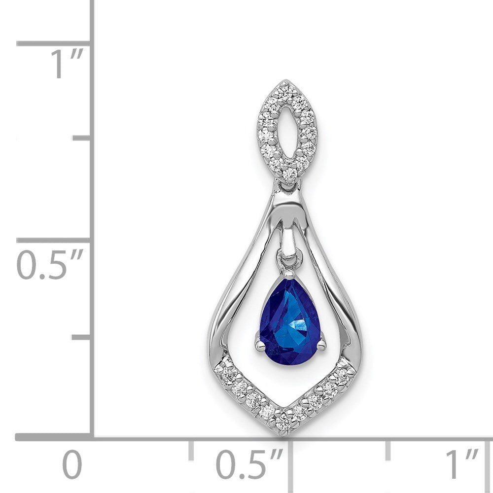 Gemstone and Diamond Teardrop Dangle Pendants