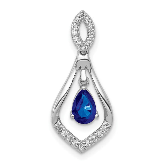 Gemstone and Diamond Teardrop Dangle Pendants