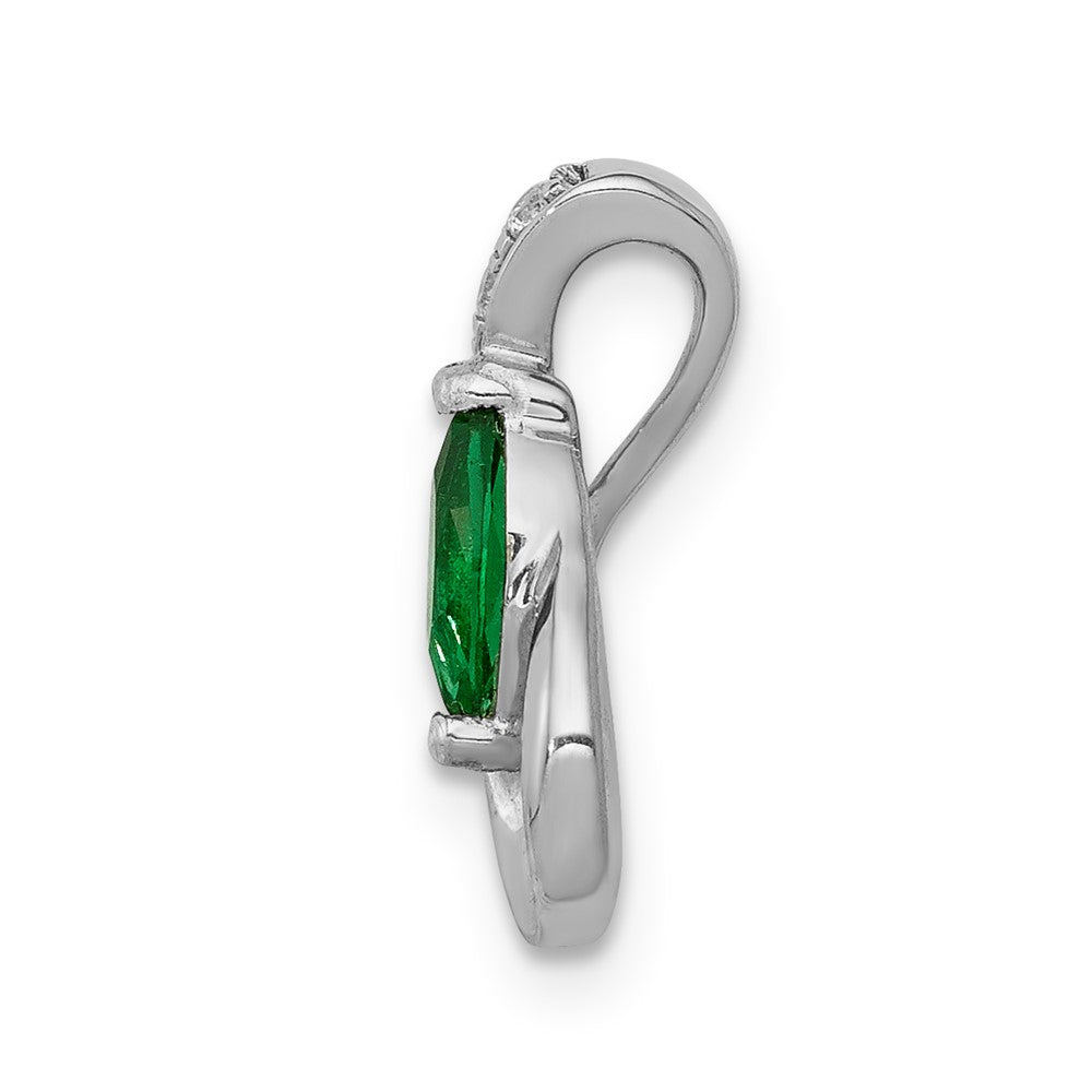 Marquise Gemstone and Diamond Teardrop Slides