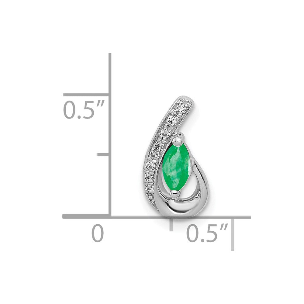 Marquise Gemstone and Diamond Teardrop Slides
