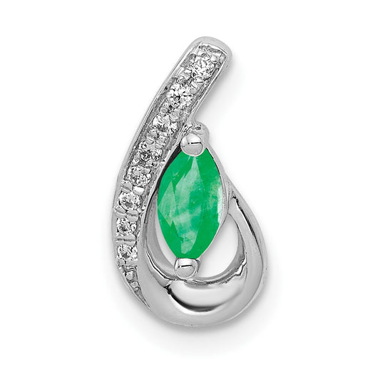 Marquise Gemstone and Diamond Teardrop Slides
