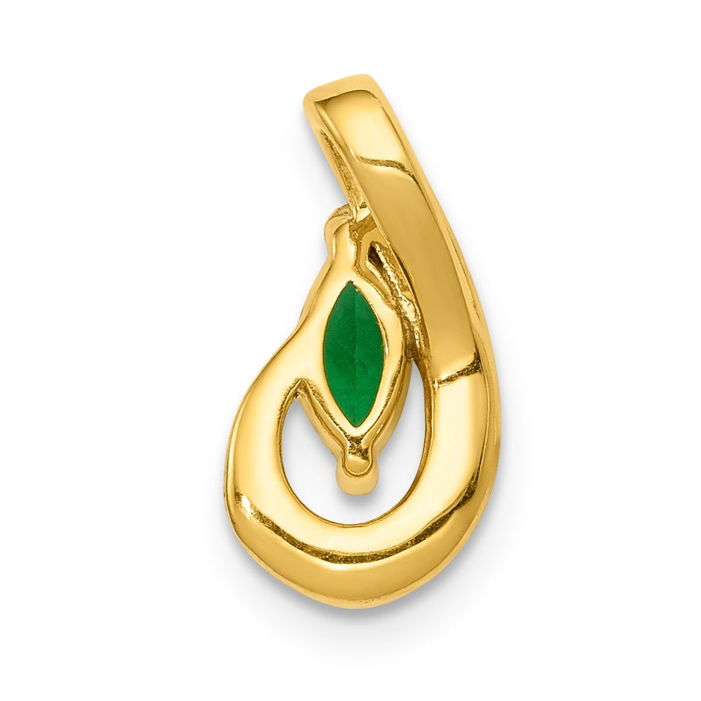 Marquise Gemstone and Diamond Teardrop Slides