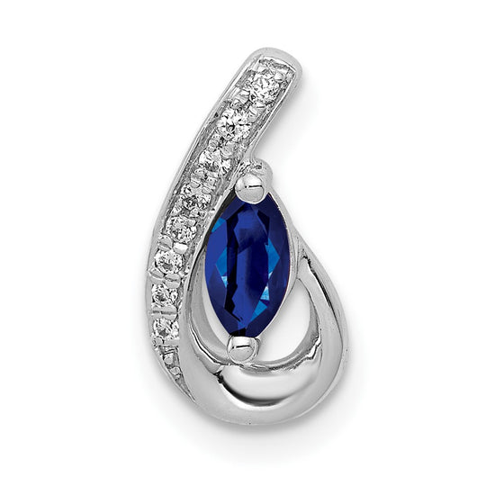 Marquise Gemstone and Diamond Teardrop Slides