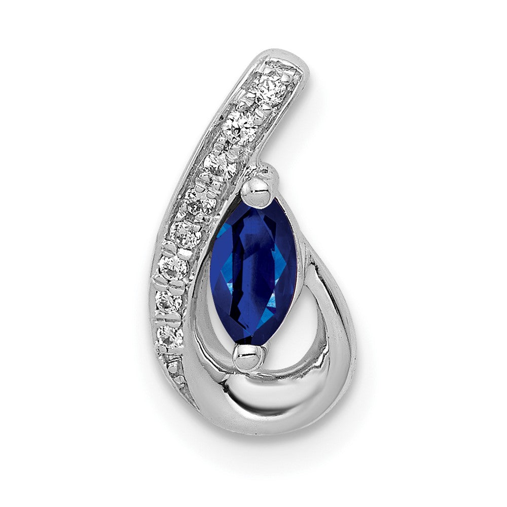 Marquise Gemstone and Diamond Teardrop Slides