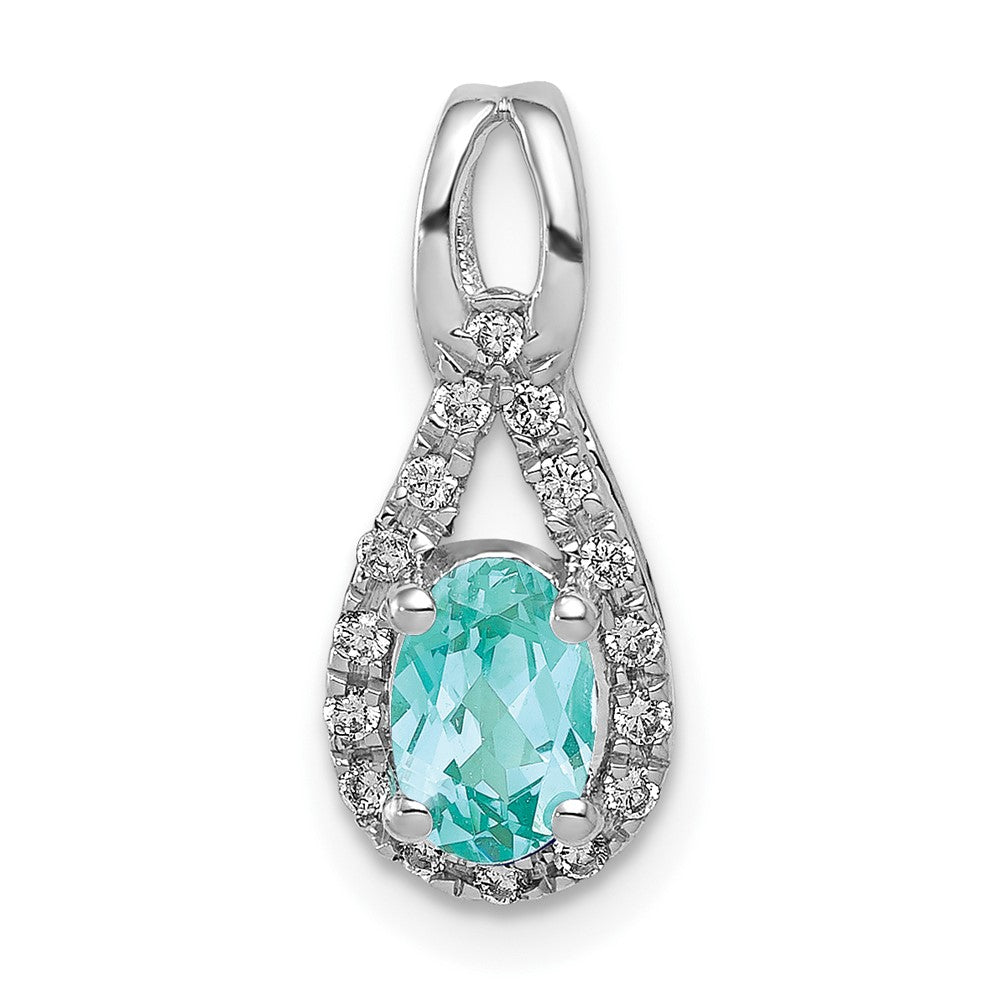 Oval Gemstone and Diamonds Teardrop Halo Pendants