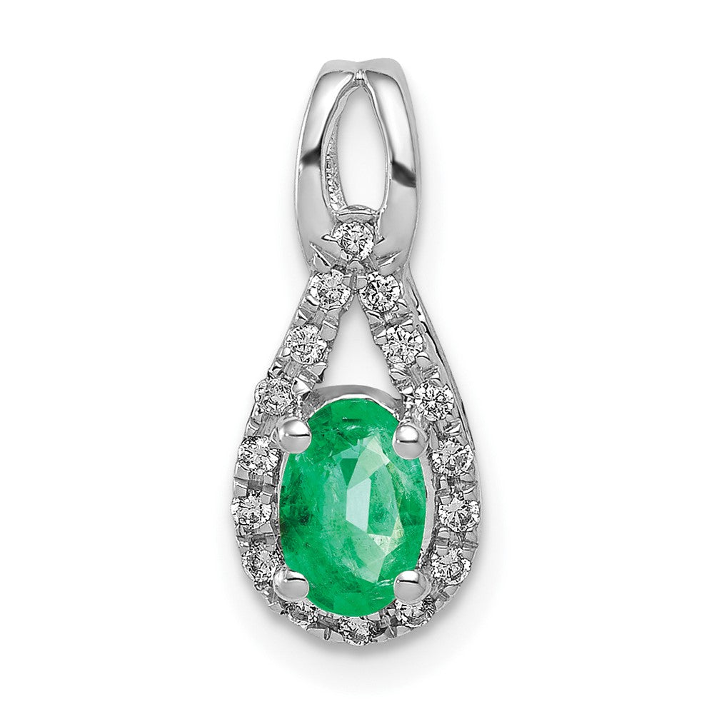 Oval Gemstone and Diamonds Teardrop Halo Pendants