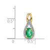 Oval Gemstone and Diamonds Teardrop Halo Pendants