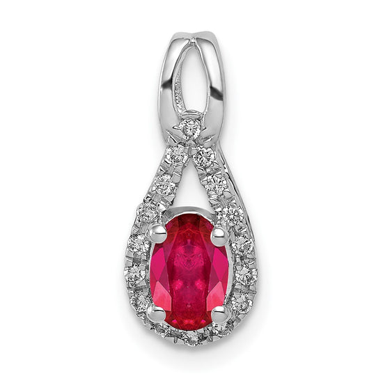 Oval Gemstone and Diamonds Teardrop Halo Pendants