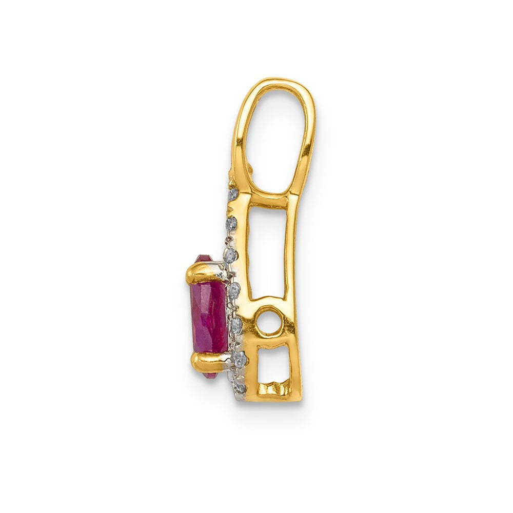 Oval Gemstone and Diamonds Teardrop Halo Pendants