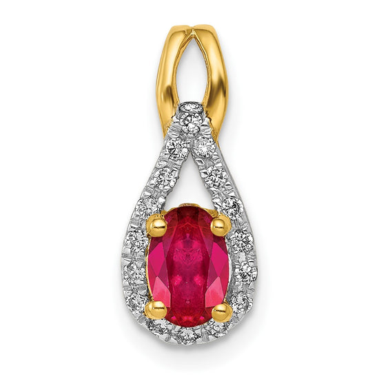 Oval Gemstone and Diamonds Teardrop Halo Pendants